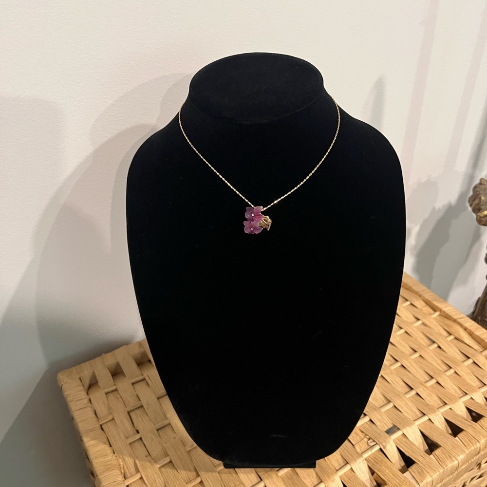Christian Dior Gold and Purple Floral Necklace - Picture 7 of 15